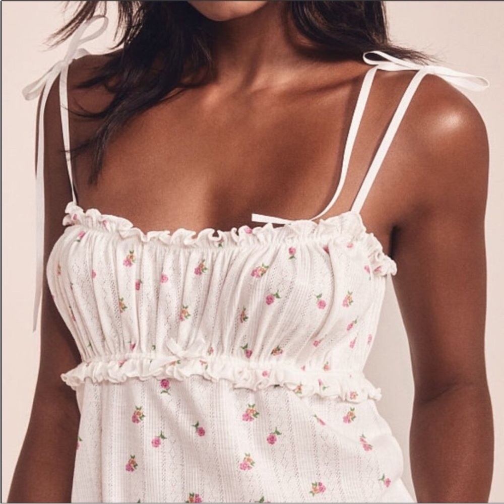 NWOT For Love & Lemons Pointelle Mini Dress